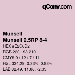 Color code: Munsell - Munsell 2.5RP 8-4 | qconv.com