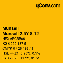 Color code: Munsell - Munsell 2.5Y 8-12 | qconv.com