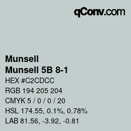 Color code: Munsell - Munsell 5B 8-1 | qconv.com