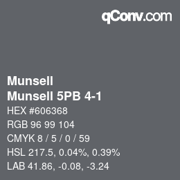 Color code: Munsell - Munsell 5PB 4-1 | qconv.com
