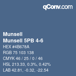 Color code: Munsell - Munsell 5PB 4-6 | qconv.com