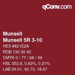 カラーコード: Munsell - Munsell 5R 3-10 | qconv.com