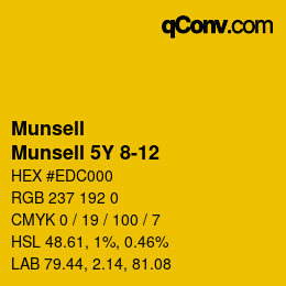 カラーコード: Munsell - Munsell 5Y 8-12 | qconv.com