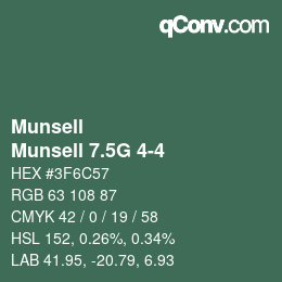 Color code: Munsell - Munsell 7.5G 4-4 | qconv.com