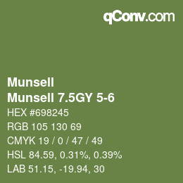 Color code: Munsell - Munsell 7.5GY 5-6 | qconv.com
