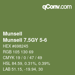 Color code: Munsell - Munsell 7.5GY 5-6 | qconv.com