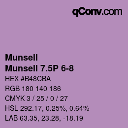 Color code: Munsell - Munsell 7.5P 6-8 | qconv.com
