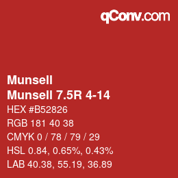 カラーコード: Munsell - Munsell 7.5R 4-14 | qconv.com