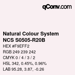 カラーコード: Natural Colour System<br>NCS S0505-R20B - Hellviolett | qconv.com