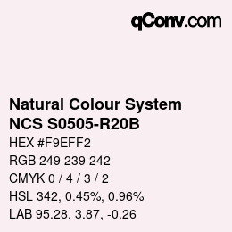 カラーコード: Natural Colour System<br>NCS S0505-R20B - Hellviolett | qconv.com