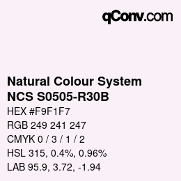 颜色代码: Natural Colour System<br>NCS S0505-R30B - Hellviolett | qconv.com