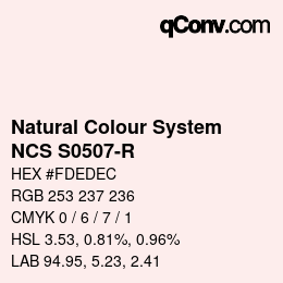 Código de color: Natural Colour System<br>NCS S0507-R - Blassrosa | qconv.com