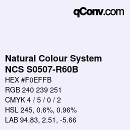 颜色代码: Natural Colour System<br>NCS S0507-R60B - Hellgrau | qconv.com
