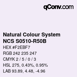 カラーコード: Natural Colour System<br>NCS S0510-R50B - Rosagrau | qconv.com