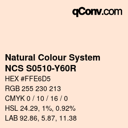 Code couleur: Natural Colour System<br>NCS S0510-Y60R - Rosabeige | qconv.com