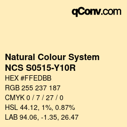 Code couleur: Natural Colour System<br>NCS S0515-Y10R - Gelbbeige | qconv.com