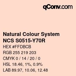 Code couleur: Natural Colour System<br>NCS S0515-Y70R - Blassrosa | qconv.com