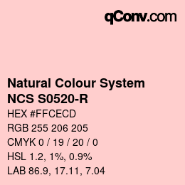 Farbcode: Natural Colour System<br>NCS S0520-R - Rosa | qconv.com