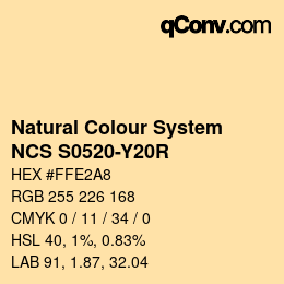 Código de color: Natural Colour System<br>NCS S0520-Y20R - Gelb | qconv.com