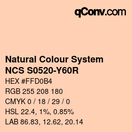 Farbcode: Natural Colour System<br>NCS S0520-Y60R - Rosabeige | qconv.com