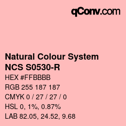 Color code: Natural Colour System<br>NCS S0530-R - Rosa | qconv.com