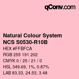 Farbcode: Natural Colour System<br>NCS S0530-R10B - Rosa | qconv.com