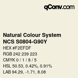 Farbcode: Natural Colour System<br>NCS S0804-G90Y - Crème | qconv.com