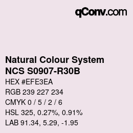 Color code: Natural Colour System<br>NCS S0907-R30B - Blassflieder | qconv.com