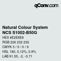 カラーコード: Natural Colour System<br>NCS S1002-B50G - Hellgrau | qconv.com