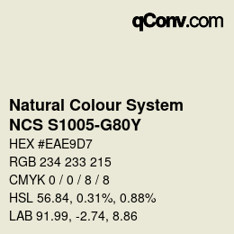 Farbcode: Natural Colour System<br>NCS S1005-G80Y - Beigegrün | qconv.com