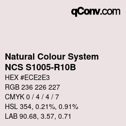 カラーコード: Natural Colour System<br>NCS S1005-R10B - Hellviolett | qconv.com