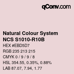 カラーコード: Natural Colour System<br>NCS S1010-R10B - Blassrosa | qconv.com