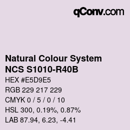 Farbcode: Natural Colour System<br>NCS S1010-R40B - Lila | qconv.com