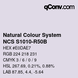 Farbcode: Natural Colour System<br>NCS S1010-R50B - Lila | qconv.com