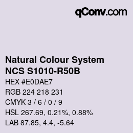 Código de color: Natural Colour System<br>NCS S1010-R50B - Lila | qconv.com