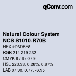 Color code: Natural Colour System<br>NCS S1010-R70B - Rosablau | qconv.com