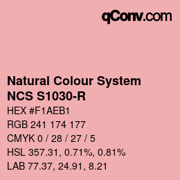 カラーコード: Natural Colour System<br>NCS S1030-R - Rosarot | qconv.com