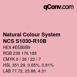 Color code: Natural Colour System<br>NCS S1030-R10B - Orangerosa | qconv.com