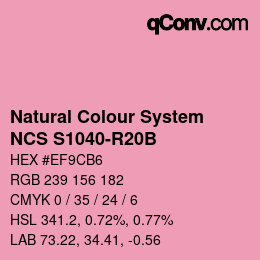 Farbcode: Natural Colour System<br>NCS S1040-R20B - Hellrosa | qconv.com