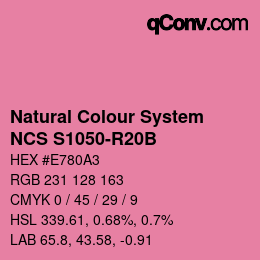 Farbcode: Natural Colour System<br>NCS S1050-R20B - Lila | qconv.com