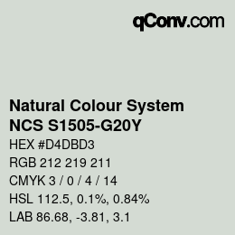 カラーコード: Natural Colour System<br>NCS S1505-G20Y - 年以降の新製品 2022 | qconv.com