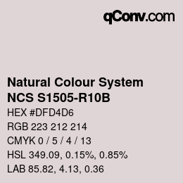 カラーコード: Natural Colour System<br>NCS S1505-R10B - 年以降の新製品 2022 | qconv.com