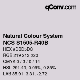 Farbcode: Natural Colour System<br>NCS S1505-R40B - Neu seit 2022 | qconv.com