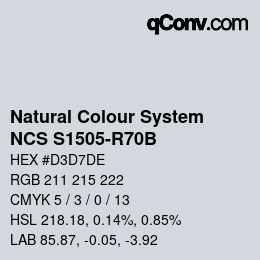 颜色代码: Natural Colour System<br>NCS S1505-R70B - 自 2022 | qconv.com