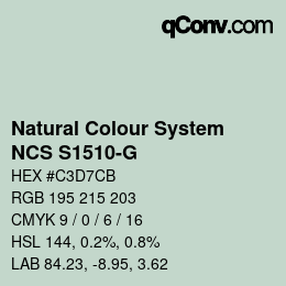 Code couleur: Natural Colour System<br>NCS S1510-G - Hellgraugrün | qconv.com