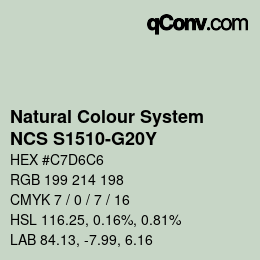 Color code: Natural Colour System<br>NCS S1510-G20Y - Lindengrün | qconv.com