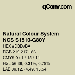 Color code: Natural Colour System<br>NCS S1510-G80Y - Gelbgrau | qconv.com
