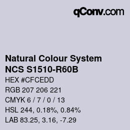 Farbcode: Natural Colour System<br>NCS S1510-R60B - Graulila | qconv.com