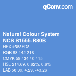 Code couleur: Natural Colour System<br>NCS S1555-R80B - Blau | qconv.com