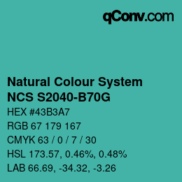 Color code: Natural Colour System<br>NCS S2040-B70G - Hellgrün | qconv.com